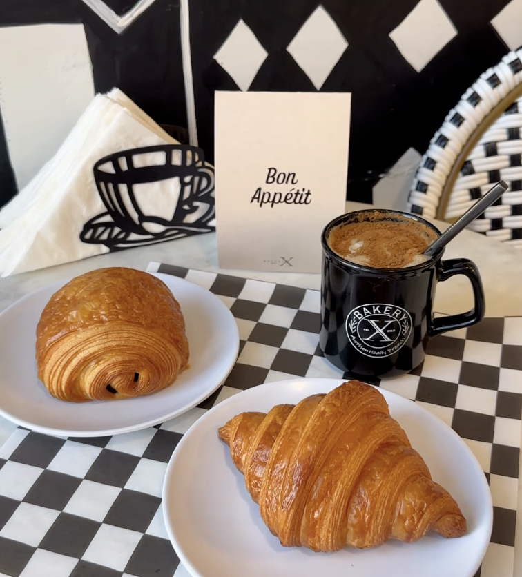 Bakery X croissants and coffee at Babe Coffee Lounge