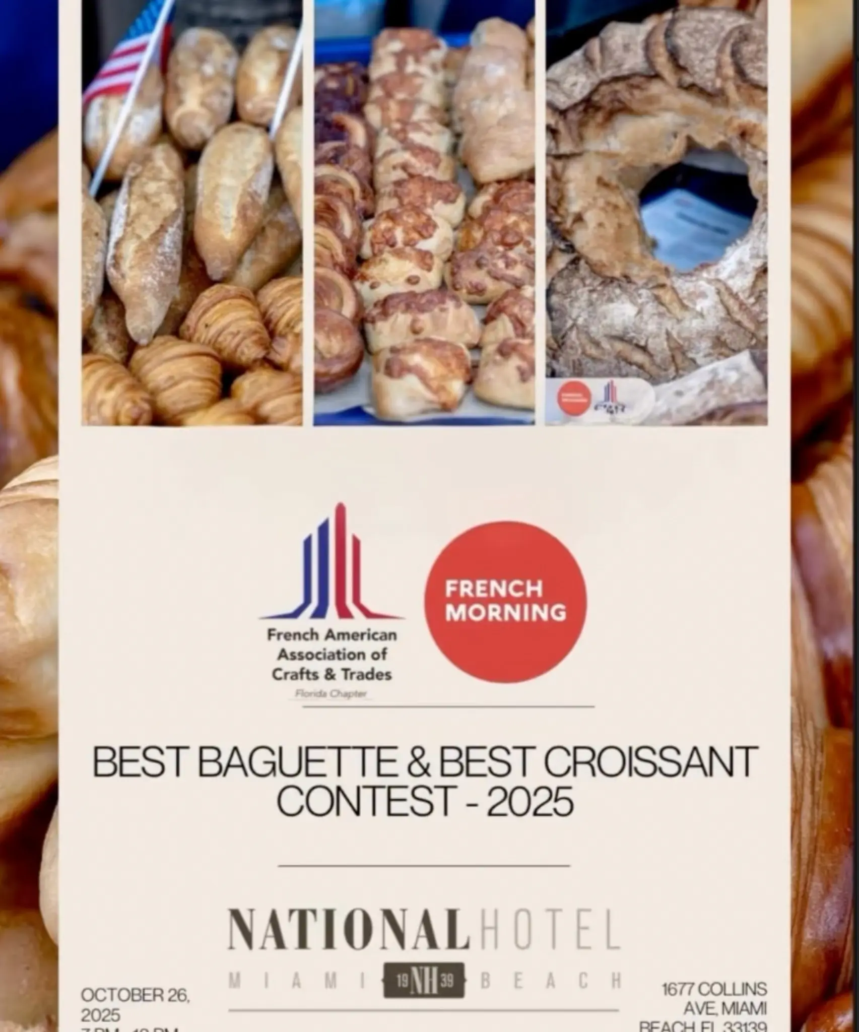 Poster for the 2025 Best Baguette and Best Croissant contest