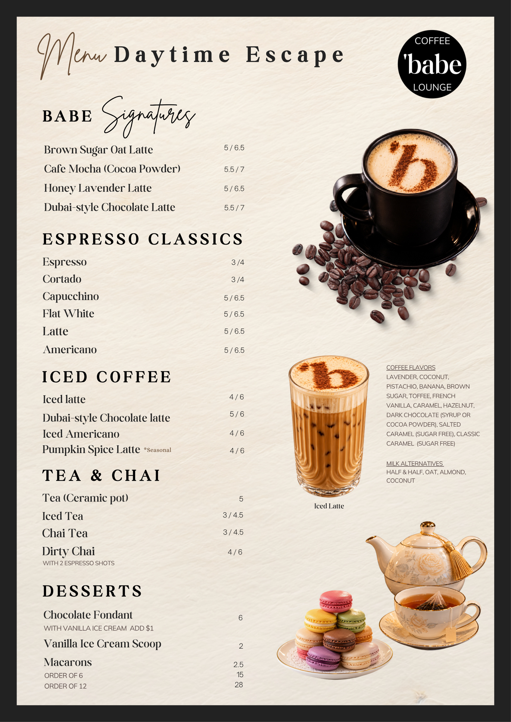 Menu page 2 of 7